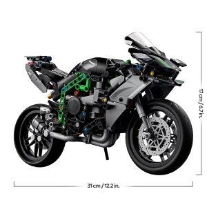 Motocicleta LEGO Technic Kawasaki Ninja H2R, 643 piese, model detaliat, cadou pentru copii - Img 7