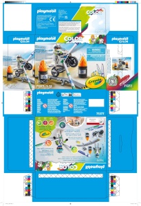 Motocicleta Stunt PLAYMOBIL Color 71377, 18 piese, design creativ, abwashabil - Img 8