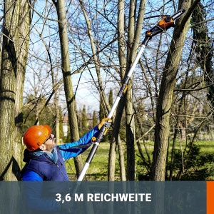Motofierastrau telescopic WORX WG349E, 20V, cu acumulator si incarcator, design ergonomic - Img 4