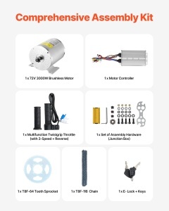 Motor electric VEVOR 3000 W, 72 V, 4900 Umin pentru E-Bike si Go Kart - Img 5