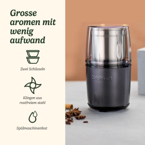Moulin de condimente electric Cuisinart, 2 boluri inox, design compact, albastru - Img 2