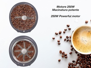 Moulineta de cafea Beper BP.581, 100 g, 250 W, Negru si Argintiu - Img 4