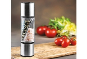 Moulineta de sare si condimente Metaltex 252808010 cu 2 mori ceramice ajustabile - Img 3
