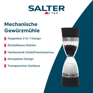 Moulineta de Sare si Piper Salter, Design Sanduira, Capacitate 60g Sare, 26g Piper - Img 2