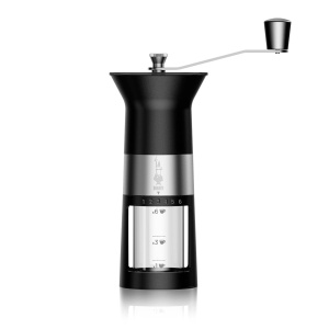 Moulineta manuala cafea Bialetti, inox, mat-negru, 6 setari de macinare - Img 1