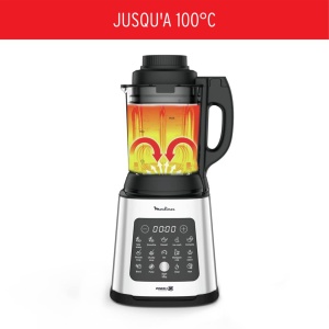 Moulinex PerfectMix Cook, blender cu 10 programe automate, 1400 W, preparati retete calde si reci, blender electric cu ecran tactil, usor de curatat, capacitate 2 l, LM83SD - Img 4