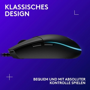 Mouse de gaming Logitech G203, 8000 DPI, RGB personalizabil, 6 butoane, negru - Img 8