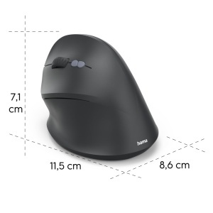 Mouse ergonomic vertical Hama EWM-500L wireless 7 butoane negru - Img 6