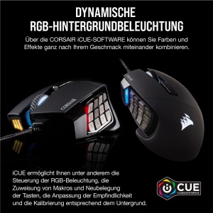 Mouse Gaming Corsair Scimitar RGB Elite, 17 butoane programabile, Negru - Img 9