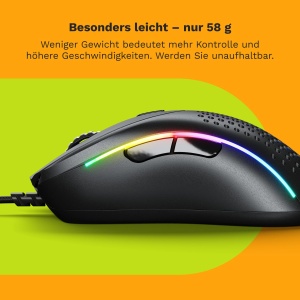 Mouse gaming Glorious Model D2 Black 58g senzor optic 26K DPI - Img 5