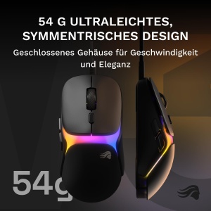 Mouse gaming Glorious Model O3 Wired, ultra-usor 54 g, 30K DPI, negru - Img 5