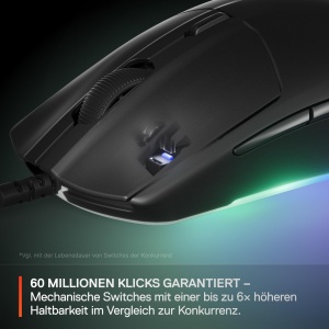 Mouse gaming SteelSeries Rival 3 Gen 2, 8500 DPI, RGB, 77 g, Negru - Img 4