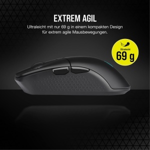 Mouse gaming wireless Corsair KATAR Elite - 26000 DPI, ultralight, negru - Img 3