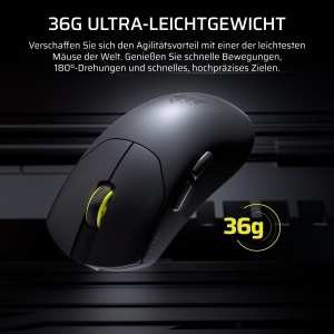 Mouse gaming wireless Corsair Sabre v2 PRO, ultralight 36g, 33000 DPI, alb - Img 4