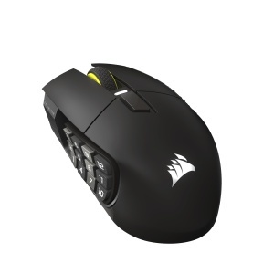 Mouse Gaming Wireless Corsair Scimitar Elite SE Gunmetal, 16 butoane, 33k DPI