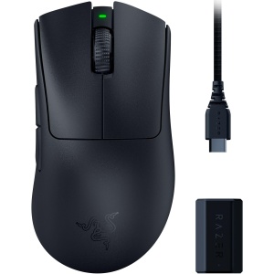 Mouse gaming wireless Razer DeathAdder V3 Pro, ultra-usor 63g, senzor optic 30K, negru