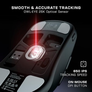 Mouse gaming wireless Turtle Beach Burst II Air, ultralight 47g, 26K DPI, Bluetooth, negru - Img 4