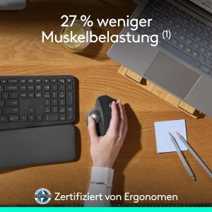 Mouse Trackball Logitech MX Ergo S, wireless, ergonomica, USB-C, grafit - Img 4