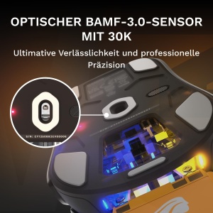 Mouse wireless gaming Glorious Model O3 InfinitePlay 30K DPI RGB Negru - Img 4
