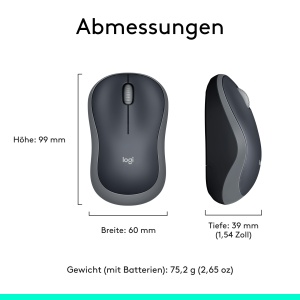 Mouse wireless Logitech M185 gri 1000 DPI autonomie 12 luni - Img 10