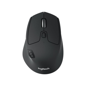 Mouse wireless Logitech M720 Triathlon Multi-Device, Bluetooth, Receptor USB Unifying, 1000DPI, 6 butoane programabile, baterie de 2 ani, pentru laptop, PC, Mac, iPadOS - gri
