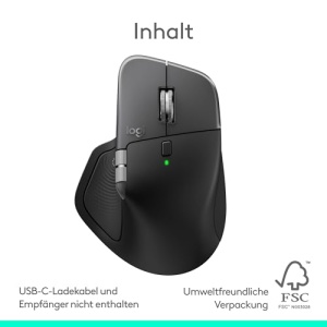 Mouse wireless Logitech MX Master 4 Space Black ergonomic Bluetooth incarcare USB-C - Img 11