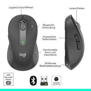 Mouse wireless Logitech Signature M650 Bluetooth SilentTouch Gri - Img 8