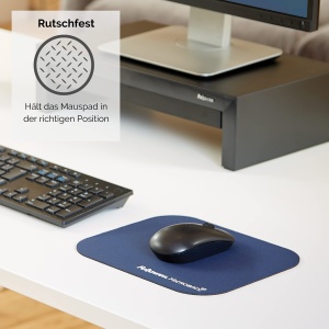 Mousepad Fellowes Microban Antibacterian Albastru 5933805 Suprafata Antiderapanta - Img 5