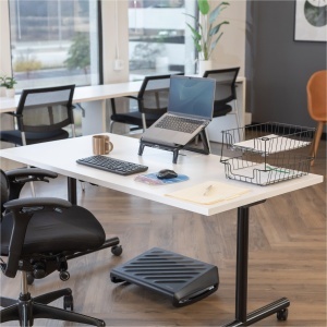 Mousepad Fellowes Photo Gel cu suport pentru incheietura protectie Microban albastru - Img 6