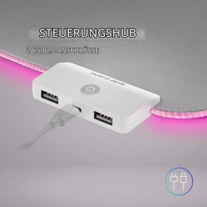 Mousepad XXL RGB Mars Gaming MMPRGB2S, 12 Modi Iluminare, 2 USB 2.0, Alb-Silver - Img 3