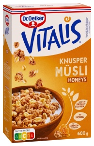 Muesli Crocant Dr. Oetker Vitalis Knusper Honeys, cu Miere, 5 x 600g