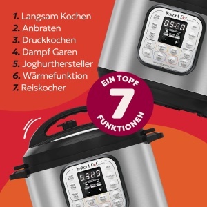 Multicooker Instant Pot Duo 30 3L 13 Programe Inox Silver - Img 3