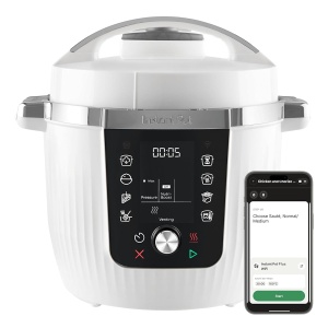 Multicooker Instant Pot Pro 10-in-1, 5.7 l, Alb, Economisire energie