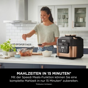 Multicooker Ninja Speedi ON400EUCP, 5.7L, 10-in-1, Friteuza cu aer cald, Negru si Cupru - Img 3