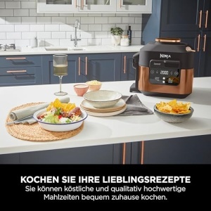 Multicooker Ninja Speedi ON400EUCP, 5.7L, 10-in-1, Friteuza cu aer cald, Negru si Cupru - Img 13