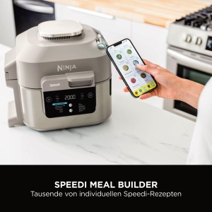 Multicooker Ninja Speedi ON500EU, 5.7L, 12 programe, culoare Stone Gold - Img 6