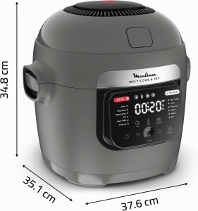 Multicooker si Friteuza cu Aer Cald Moulinex MZ730BF0, 6L, 12 Programe, Hippo-Gri - Img 7