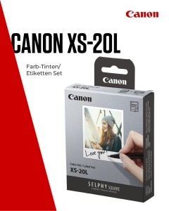 Multipack Tinta si Fotopaper Canon SELPHY XS-20L - 1 Tinta si 20 Blatt Stickerpapier - Img 2