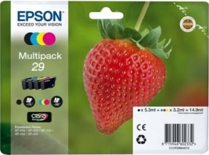 Multipack Tinte Epson 29 - 4 Cartuse Originale, 14,9 ml, Negru, Cyan, Magenta, Galben