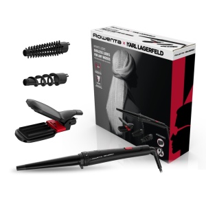 Multistyler 9 in 1 Rowenta x Karl Lagerfeld CF422L - Temperatura 190C, Ceramica, Design Minimalist