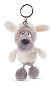 NICI 47086 Breloc Wolf Ulvy 10cm Material Plus GriAlb