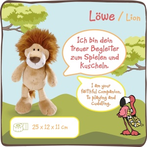 NICI 48390 Jucarie de plus leu 25 cm material moale ideal pentru copii si bebelusi - Img 3