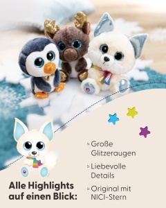 NICI Glubschis Schneefuchs Nounuk 15cm Alb Plus Moale Cu Ochii Sclipitori - Img 4