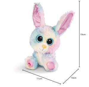 NICI Glubschis: The Original - Rainbow Candy 15 cm - Iepuras de plus cu ochi mari - Jucarie de plus pufoasa cu ochi sclipici - Jucarie de plus pentru iubitorii de jucarii de plus - 45561 - Img 7
