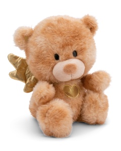 NICI La La Bearie 61184 Ursulet de Plus 28cm cu Aripi Aurii in Cutie Cadou