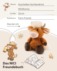 NICI McMooray 61118 Jucarie de Plus 33cm Maro Plus Moale Prieten Ideal pentru Copii si Adulti - Img 5