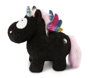 NICI Yin Unicorn Plus Negru 32 cm Cu Aripi Regenbogen - Img 2