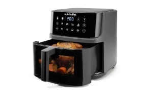 nutribullet Crisplite Vision NBA0811DG, friteuza cu aer, 8L, control digital 80-200deg, fara PFAS, 8 setari automate, control tactil, cos sigur pentru masina de spalat vase, 2000W, negru mat - Img 3