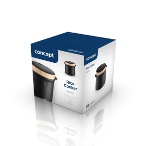 Oala de fiert orez Concept RE4040, 2 l, negru cu decor din lemn - Img 7