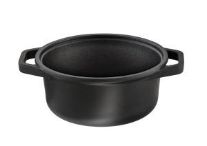 Oala din aluminiu ROSLE CADINI, 20 cm, antiaderenta, reciclata, cu capac din sticla - Img 2